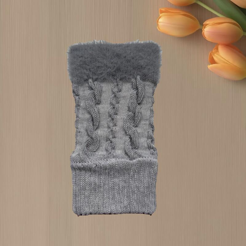 Ailan Huijia HA Winter Warm Fingerless Knit Gloves