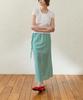 Wioi Check Lace Flared Skirt_Yellow