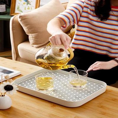 Serving Plate Water Cup Drain Washing Drying Rectangular for  Kitchen Supplies Tea Tray Double Layer Plastic Kitchen Accessories