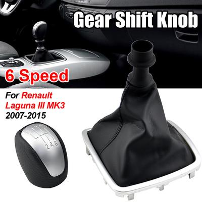 For Renault Laguna III MK3 2008 2009 2010 2011 2012 2013 2014 2015 Leather Gear Shift Knob Lever Shifter Gaiter Boot Case