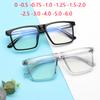Anti Blue Rays Oversized Nearsighted Glasses Women Men TR90 Student Square Prescription Spectacles Diopter 0 -0.5 -0.75 To -6.0