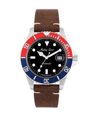 Mathy Vintage Red and Blue Pepsi Bezel Czarna tarcza Automatyczny zegarek męski H901ATLR 100M