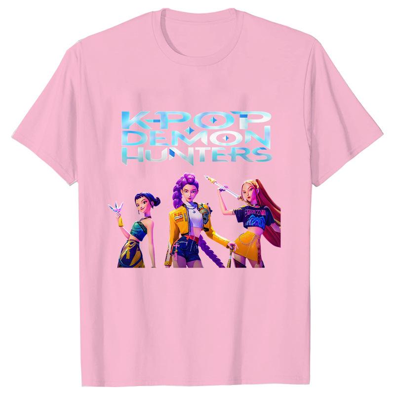 Women's T-shirts Kpop Demon Hunters Printed Short Sleeve Top T-shirt
