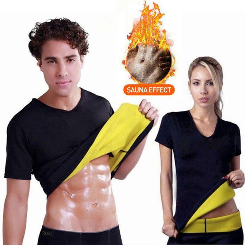 Neoprene Mens Gym Vest Sauna Ultra Sweat Tshirt Body Shaper Cincher Slimming