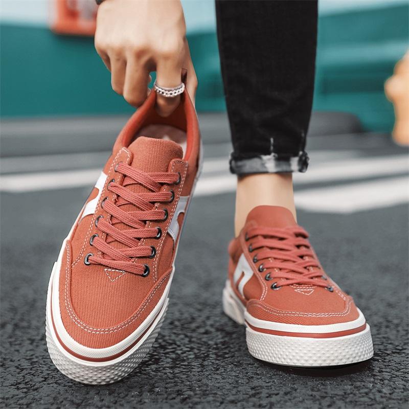 Men's Casual Canvas Shoe Tennis Trainers Running Sport Shoes Male Skate Flats Versatile Simple Design Soft Walking Sneaker 39-44