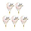 5 Pack Cake Toppers Set Eid Theme Holiday Cake Decors Party Supplies Birthday Cakes Decorations for Festival Cake