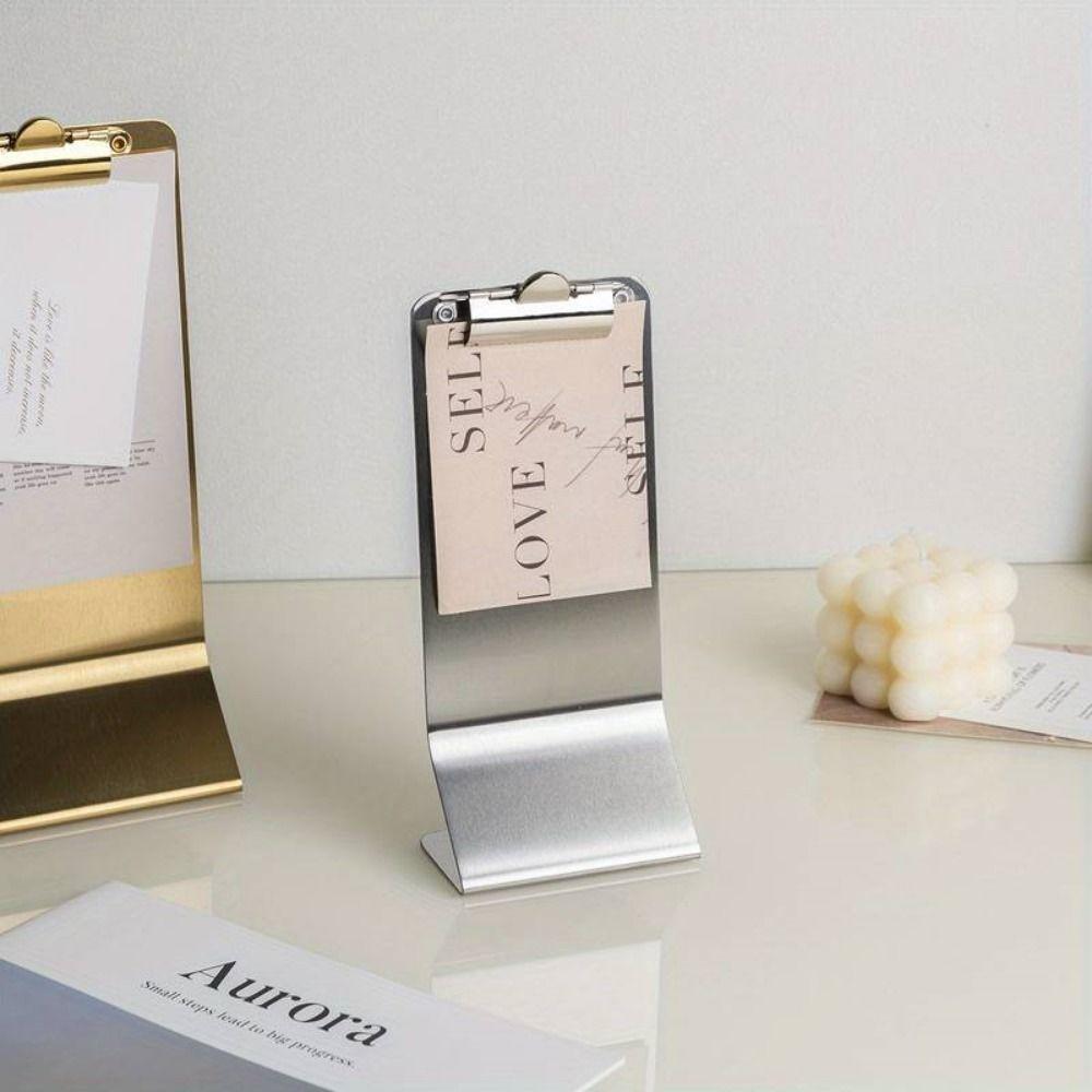 Metal Hard Plate Document Typing Paper Stand Vertical Design Receipt Holders Restaurant Use