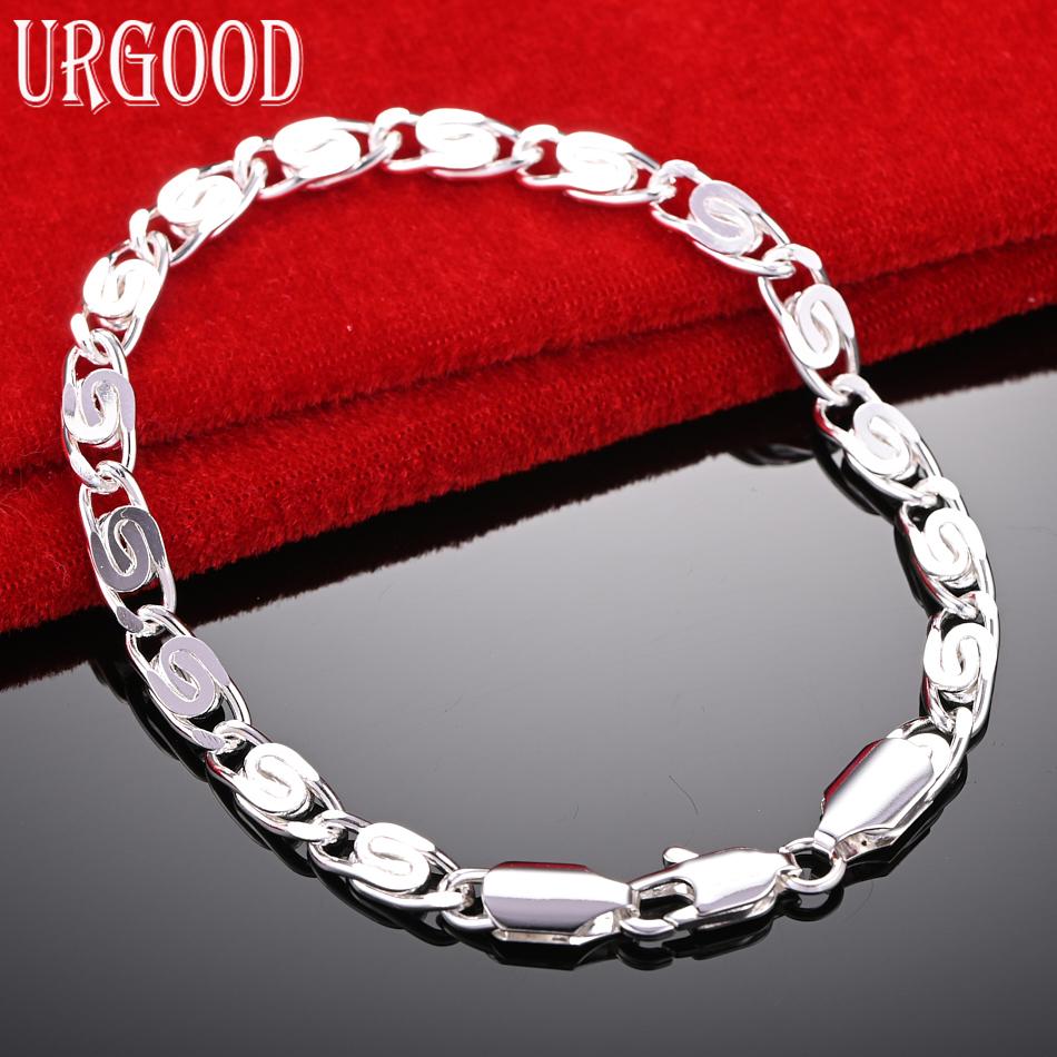 925 Sterling Silver Side Bracelet Fashionable Wedding Jewelry