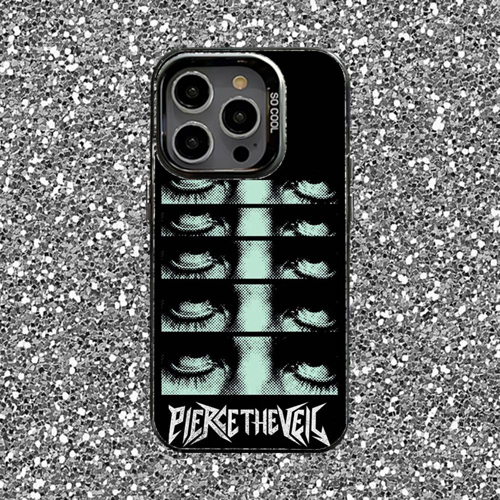 P-Pierce The V-Veil Phone Case For iPhone 16,15,14,13,12,11,Pro,XS,Max,Plus,Mini,SE Black Candy Matte Shockproof Cover