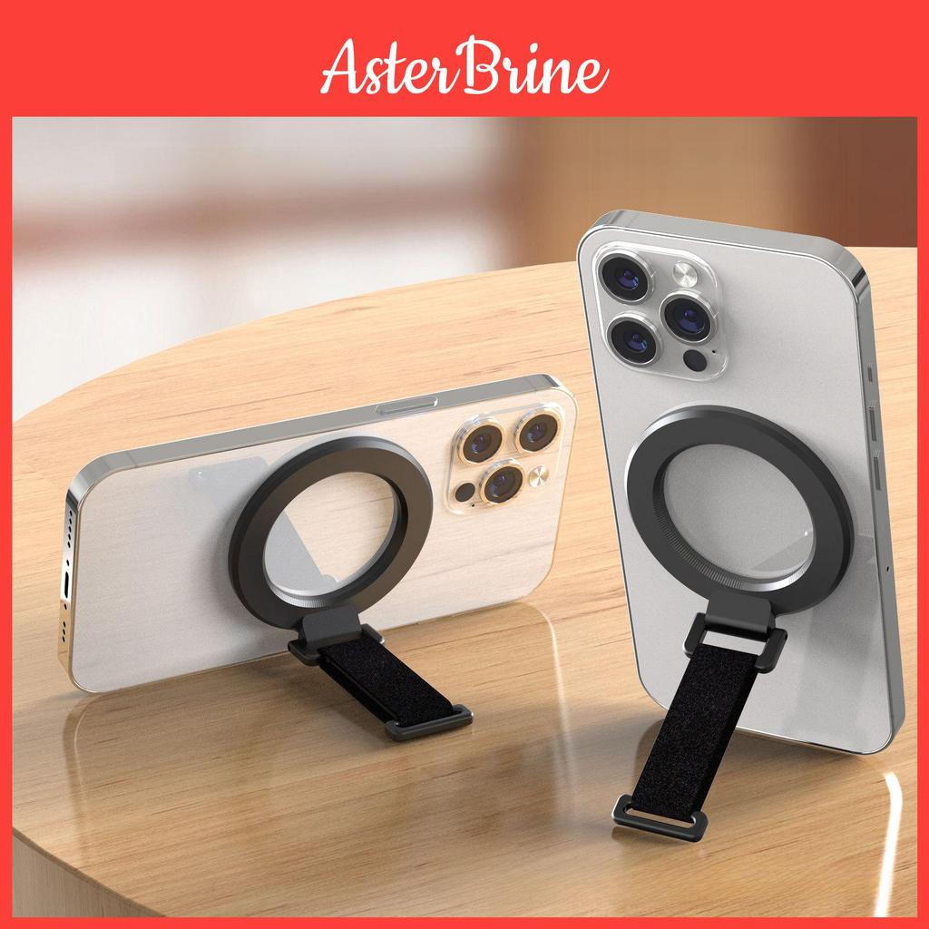 Magnetic Phone Strap And Stand For Aluminum Alloy Desk Accessory