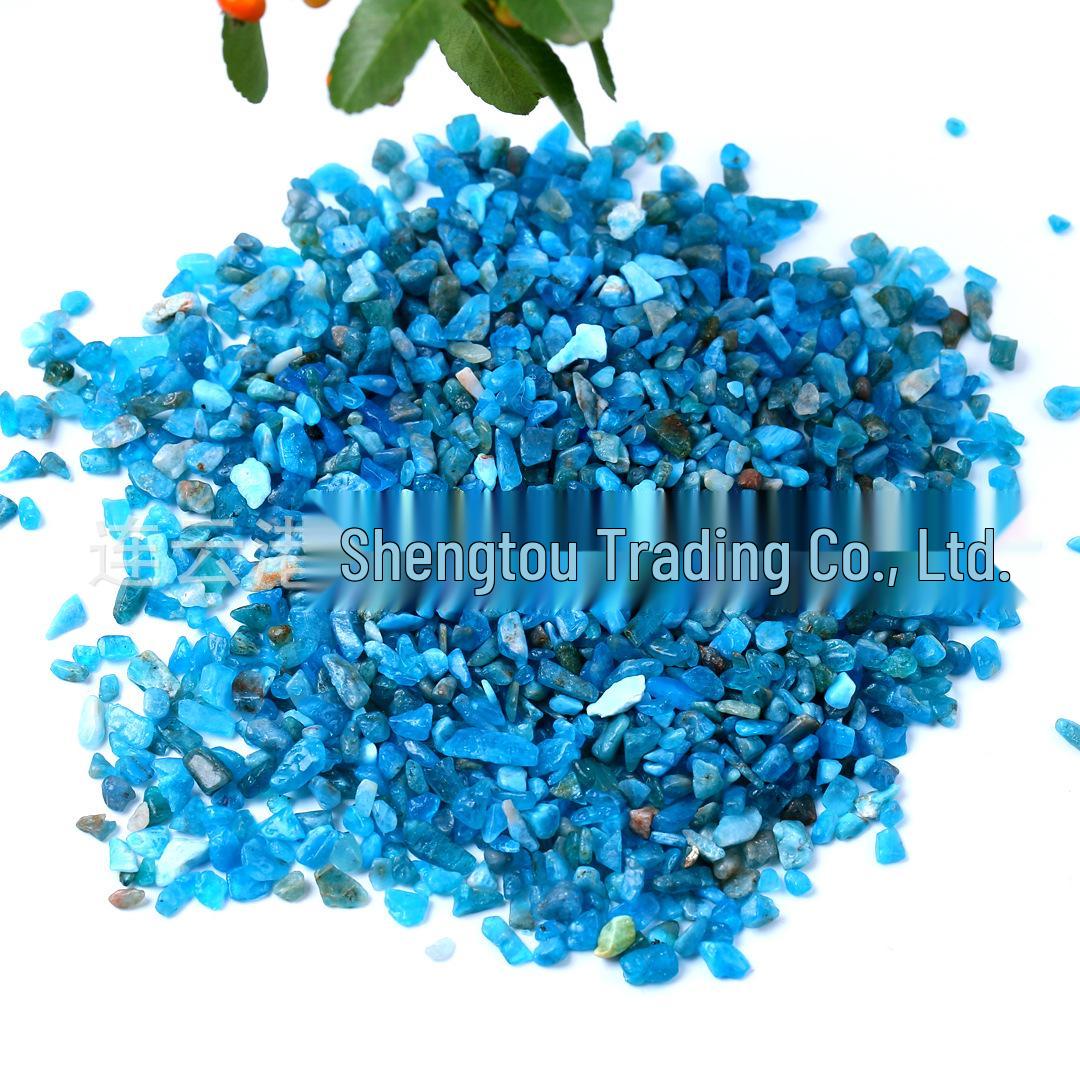 

Blue Apatite Crushed Stone Ornament Bottling Cups Under 5mm, 500g