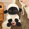 Adorable Black Face Sheep Plush Toy Very Soft Fluffy Stuffed Lamb Doll Huggable Sheep Plushie Birthday Gift Sofa Bed Decor