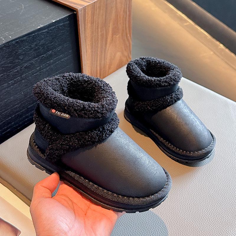 2024 Winter-Schneestiefel für Kinder – Warmer Samt, Kurzer Stil für Jungen & Mädchen, Kleinkind Outdoor Baumwollschuhe