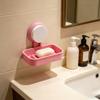 Suction Cup Soap Box Wall Mounted with Drainage Soap Dish Macaron Colors Space Saving Soap Tray for Bathroom Kitchen