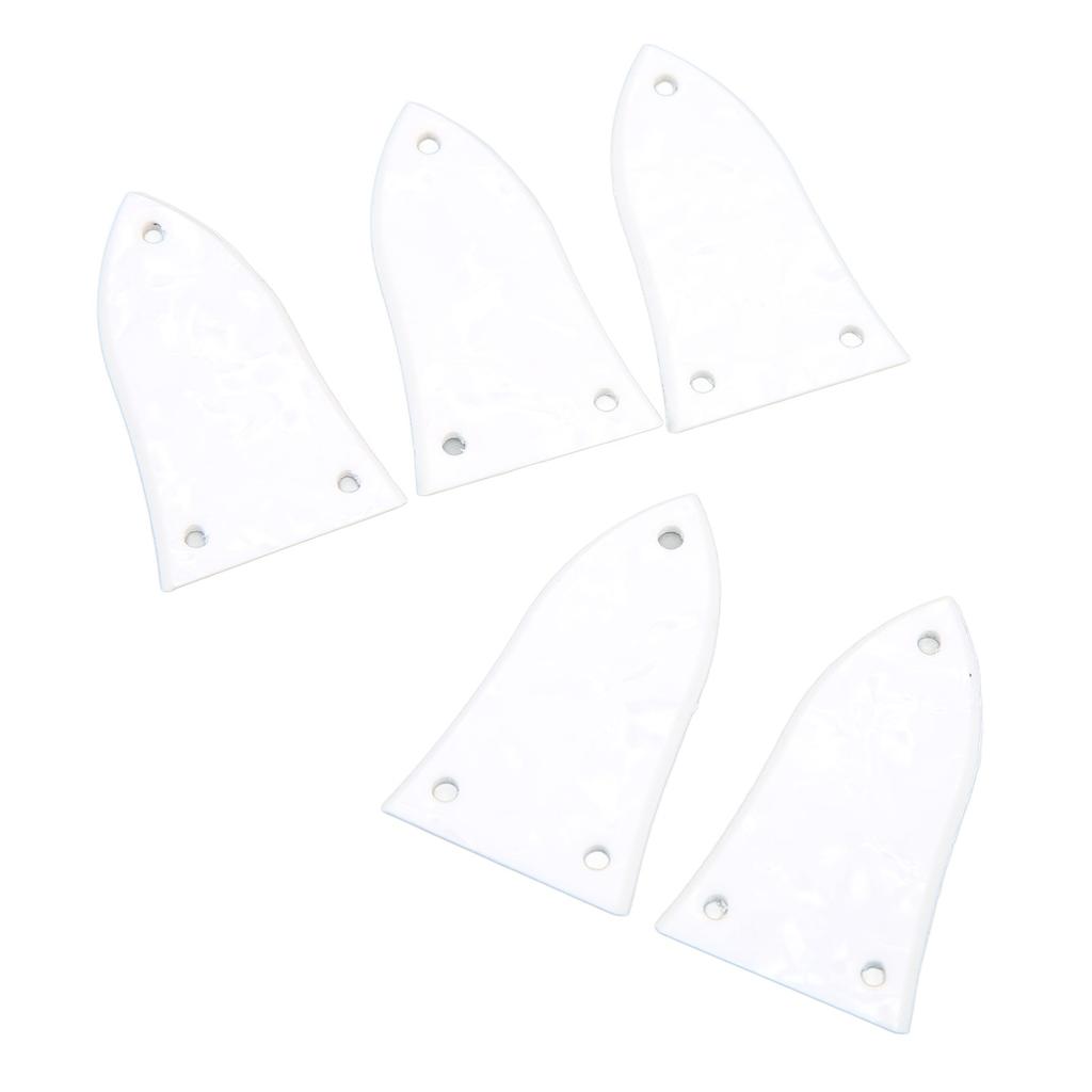 5Pcs White Guitar Truss Rod Cover Set 3 Hole Plastic Electric Guitar Bass Truss Rod Cover Plate Kit