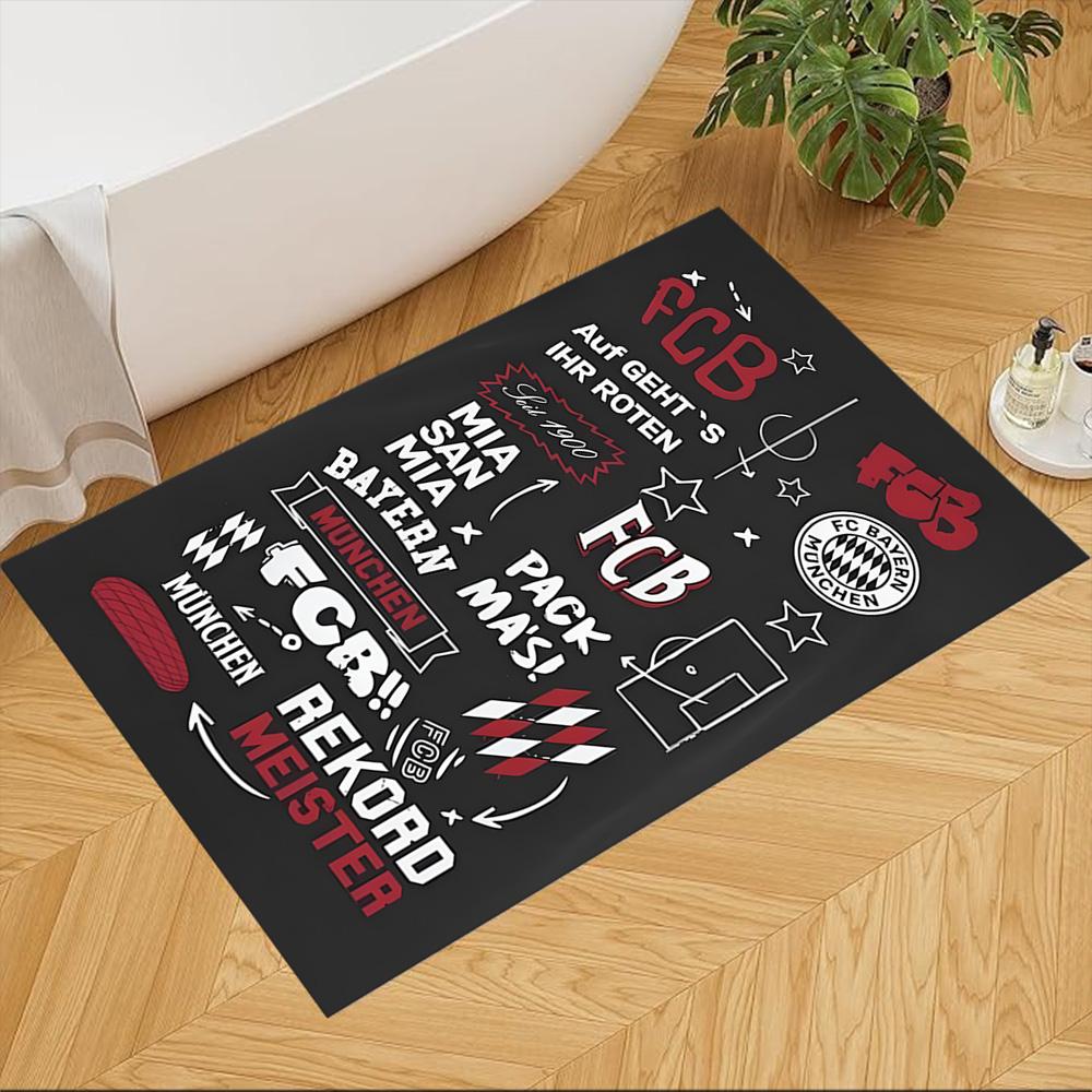 Bayern Munich Football Glory Cleanable Rug Soft Plush Non-slip Bottom Living Room Essential Fashionable Home Decor Housewarming Gift Idea