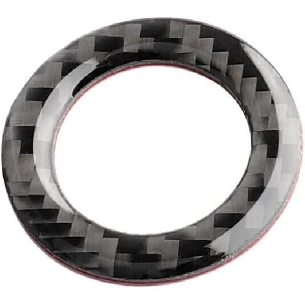 Carbon Fiber Interior Engine Start Stop Push Button Cover Trim for Infiniti Q50 Q60 2014- Carbon Fiber Interior