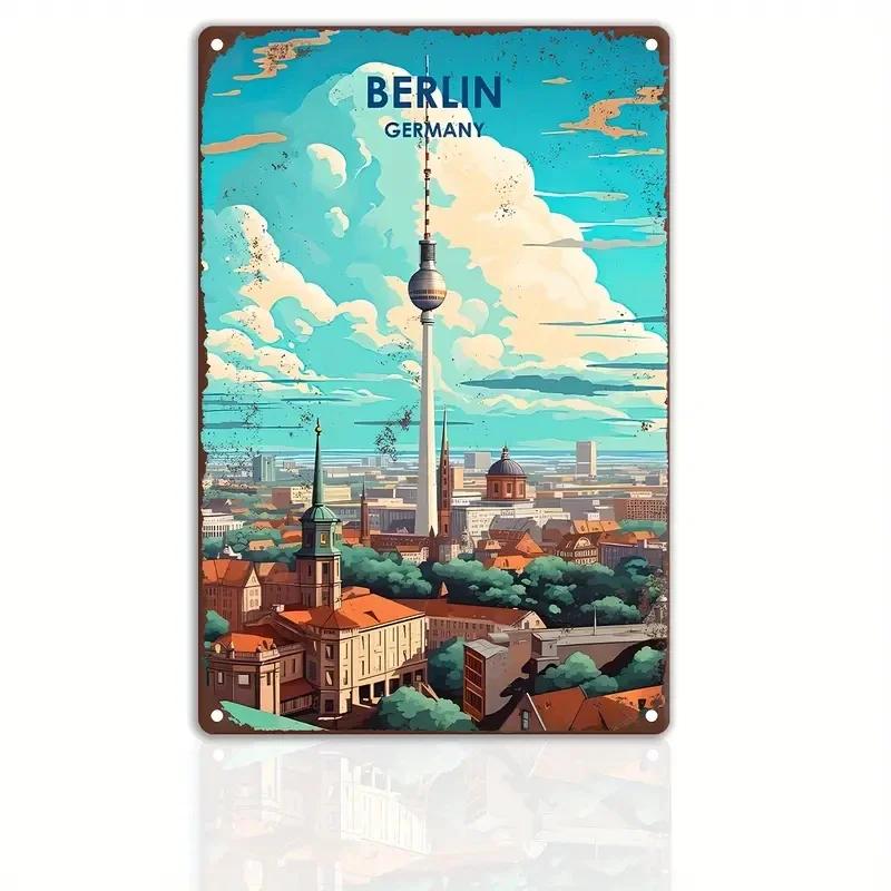 Retro Metal Sign Travel The World VENICE CANADA TORONTO  Vintage Poster Home Bar Room Pub Cafe Club Hotel Wall Decor Plate