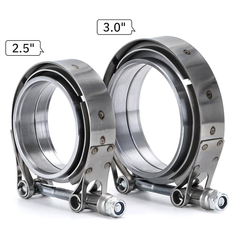 VR - V Band Exhaust Clamp 2.5 Inch 3 Inch 63mm 76mm Exhaust Male And Female Flange Vband Clamp V-Band Muffler Clamp