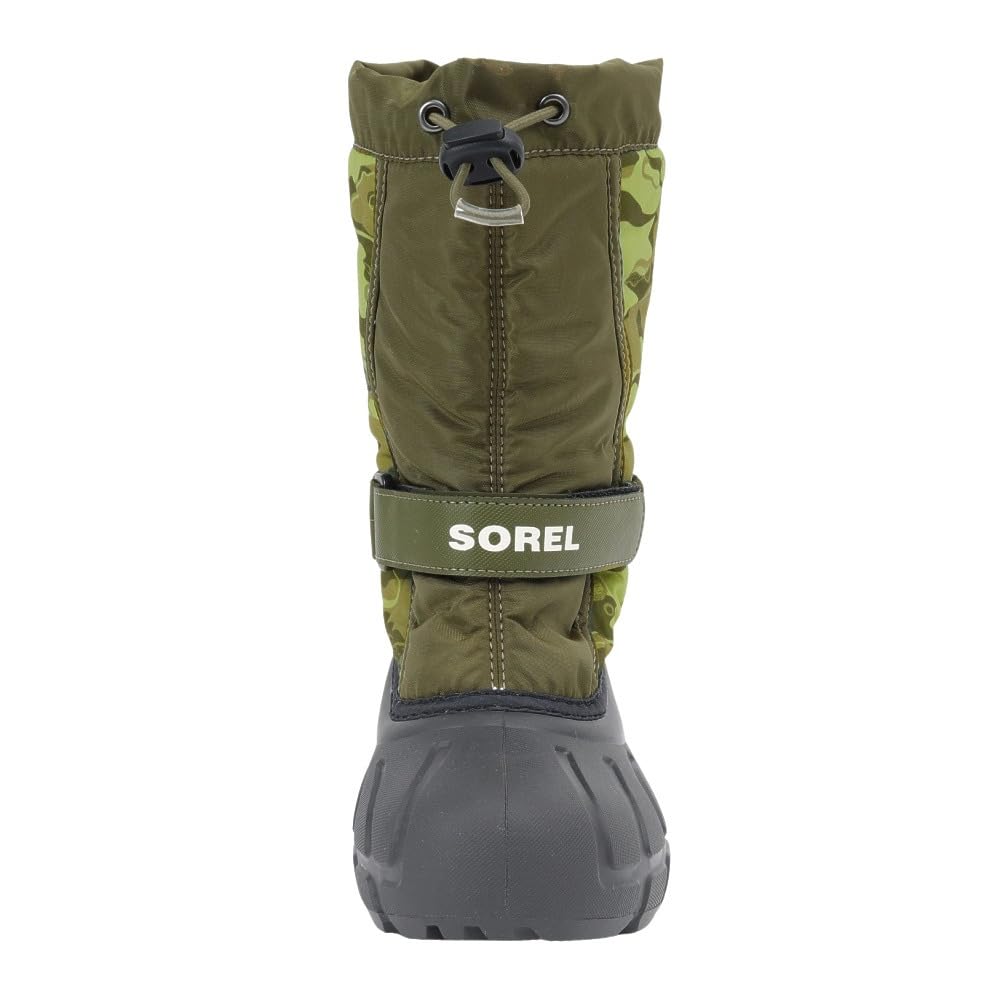 Sorel Flurry Youth Size Utility Savory Kids' Boots, Print, 20.0cm, Green,