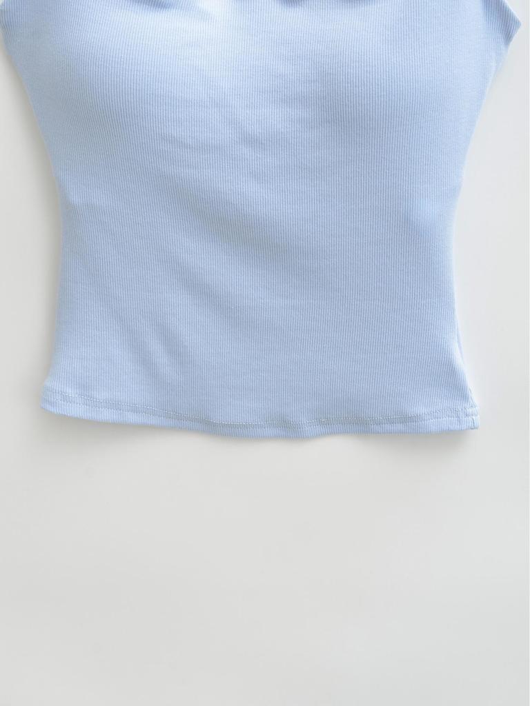 Seamless Padded Camisole with Elastic Straps, Sweat-Absorbent Cotton-Feel Lingerie Top, Versatile Multi-color Options
