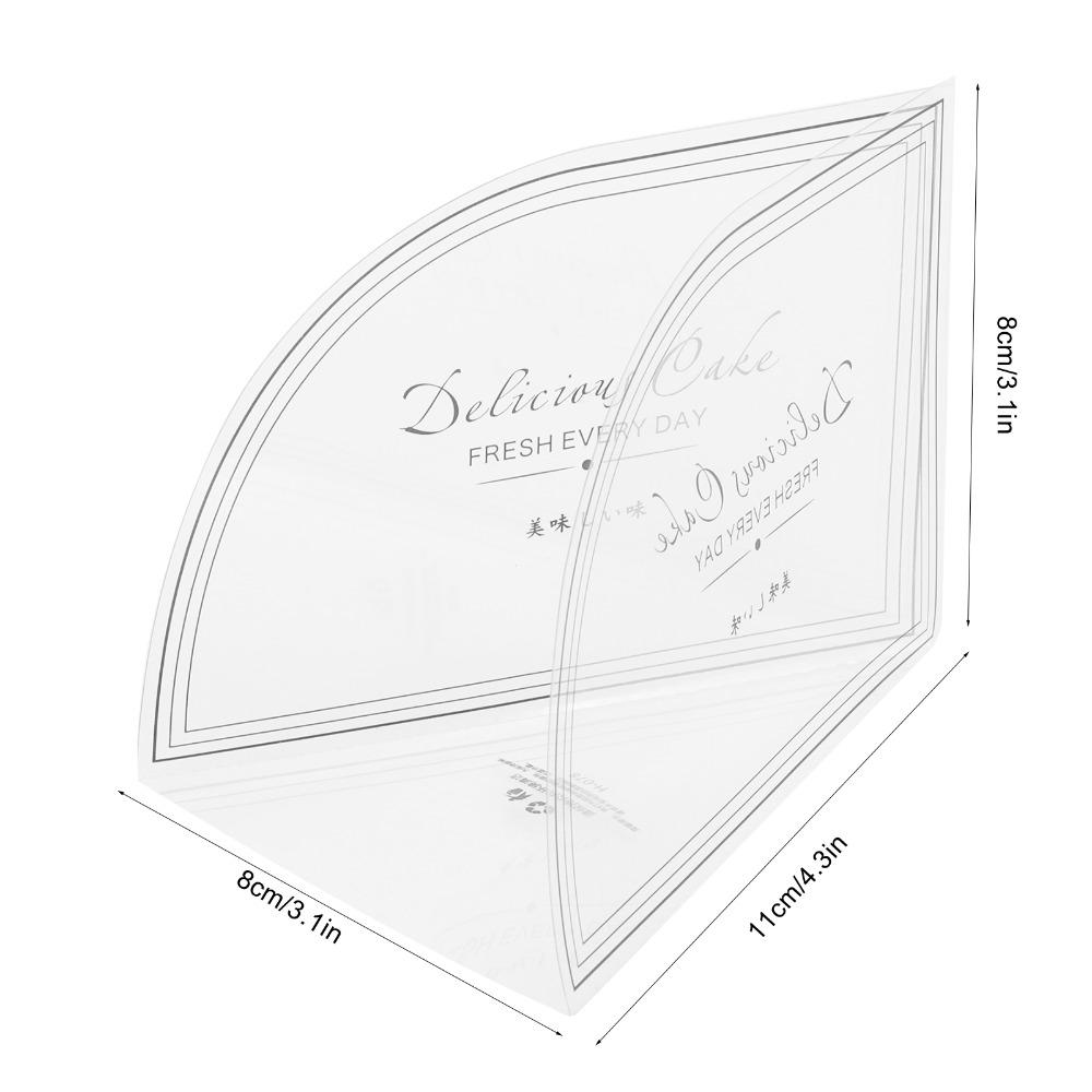 100PCS Transparent Triangle Shape Mousse Surrounding Edge Cake Wrapping Tray  Mousse Desserts