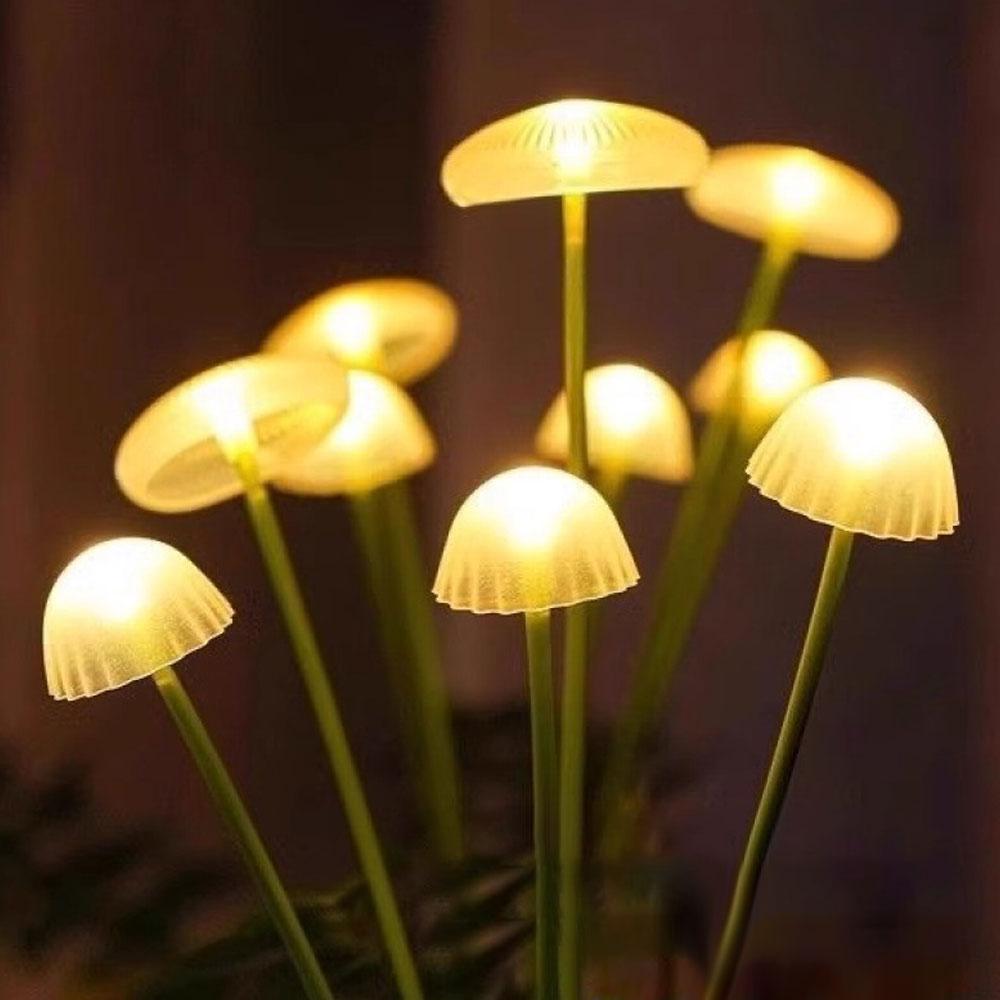 Solar Garden Lights Dual Mode Led Solar Mushroom Lights Waterproof Decor Yard Patio Pathway Jellyfish for Garden Ambiance