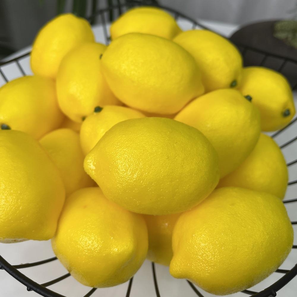 Simulation lemon fake yellow lemon model props decoration-yellow 30 pieces