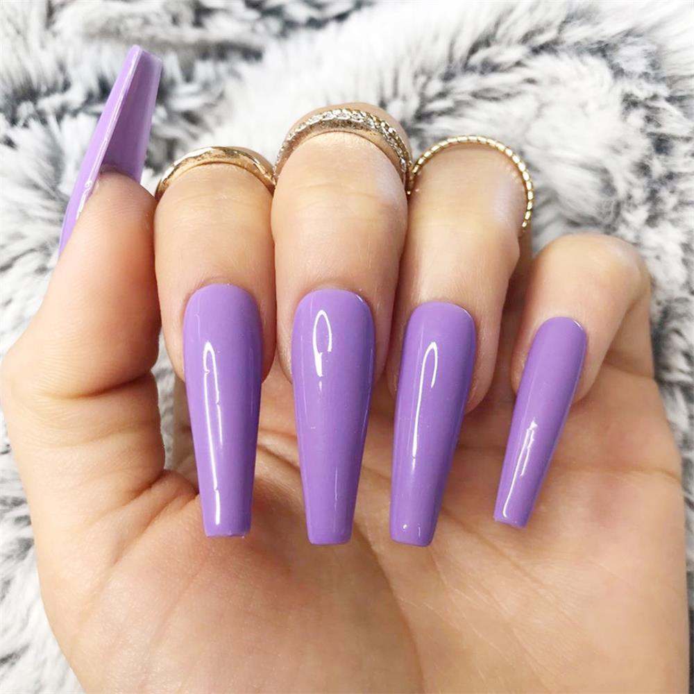 24/100Pcs Candy Color False Nail Tips Full Cover Matte Acrylic Ballerina Fake Nails Tip DIY Beauty Manicure Extension Tools