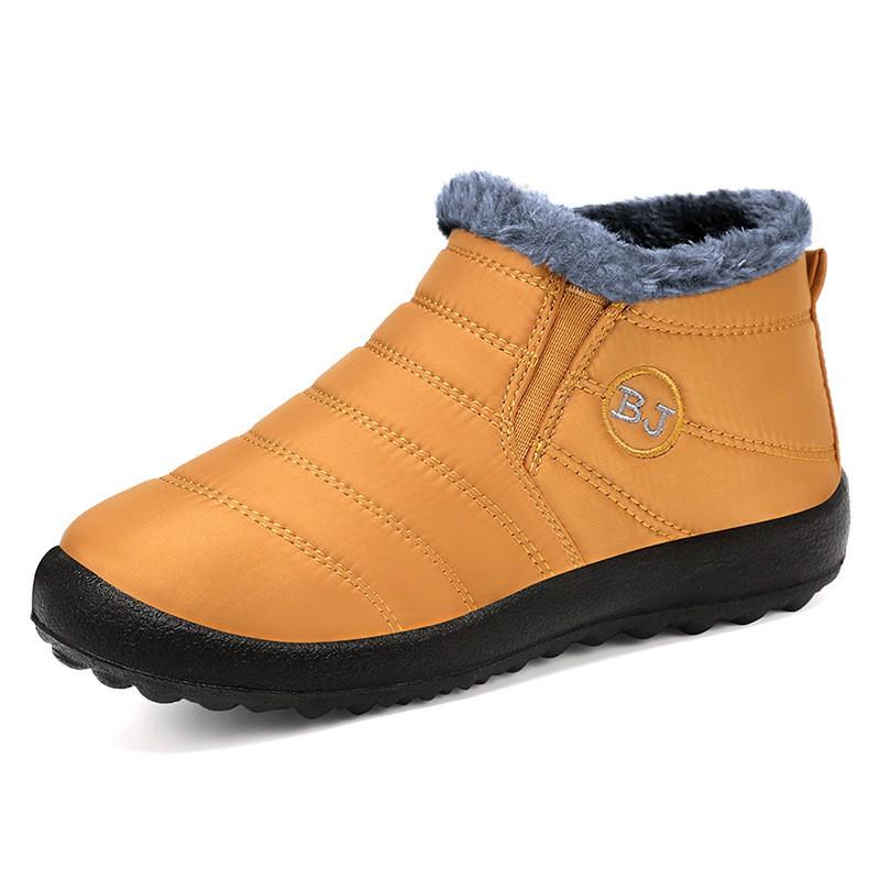 Couple Winter Snow Boots Low Top Warm Fleece Lined Non Slip Soft Sole Cotton Shoes Women Men Size 36-46