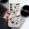Ghost Pumpkin Pattern Phone Case For Samsung Galaxy S25 S24 S22 Ultra S23 S24 FE A17 A56 A16 A36 A26 A55 A15 A25 A54 5G Leather Texture TPU Shockproof