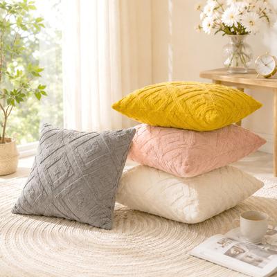 Față de pernă Culoare Solidă cu Model Romboidal, Husă Lavabilă pentru Pernă Decorativă, Husă Pătrată Dreptunghiulară pentru Pernă de Canapea, Fotoliu, Pat, Cameră de Zi, Dormitor