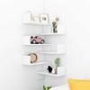 vidaXL Corner Wall Shelves 2 Pcs. White 40x40x50 Cm Wood-based Material