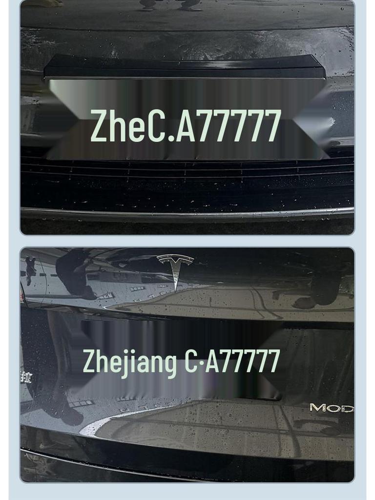 Tesla Model Y Green License Plate Frame (2021-2024)