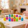 12pcs Easter Egg Squeezable Bunny, Stress-Relieving Beaded Surprise Open-End Egg Stuffed Toy