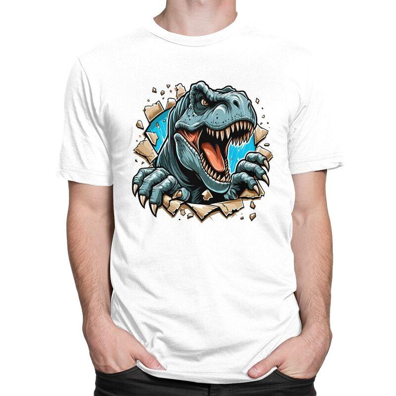 Custom Fashion Wild Trex Dinosaur Roars T Shirt Men ShortSleeve Tshirt Streetwear Tee Slim Fit Tshirt Merch