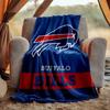 Bills Team Flannel Blanket Soft Warm All-Season Throw, Design for Camping, Car Travel, Hiking Sofa, Bed, Office Perfect Gift for Parties