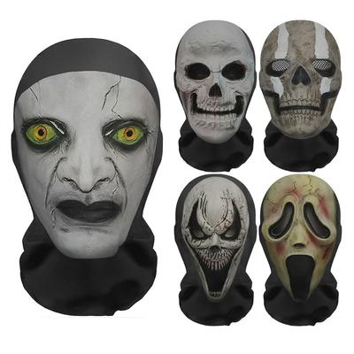 Maska 3D Halloween Duch Twarz Kominiarka Pełnotwarzowa Elastyczna Siateczkowa Oddychająca Ochrona Przed Słońcem Nakrycia Głowy Zabawne Rekwizyty Imprezowe Cosplay