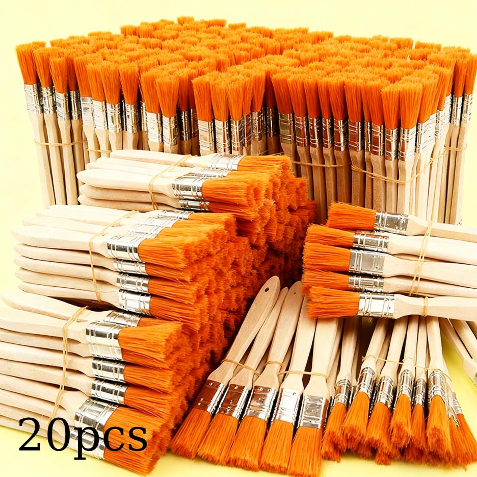 Nylon Paint Brushes Set Assorted Sizes for Acrylic Oil Watercolor Painting Durable Easy Clean Artist Art Supplies Drawing Tools