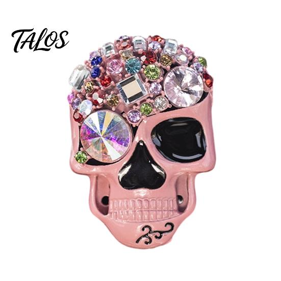 Decorative Car Vent Freshener Bling Skull Clips, Rhinestone Diffuser Clip, Shiny Essential Oil Air Conditioner Decoration, Funny Auto Interior