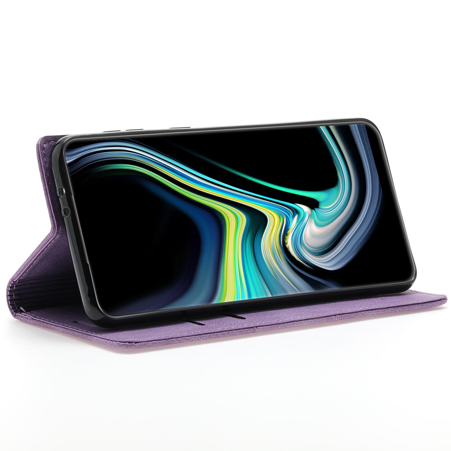 

For Samsung Galaxy S24 Leather Case Anti-drop Wallet Phone Cover Purple