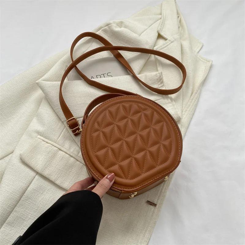 Women's diamond-shaped niche bag small round crossbody shoulder casual feminine personality new fashion