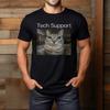 Tech Support Silly Staring Cat Meme Gen Alpha Humor Brainrot T-Shirt