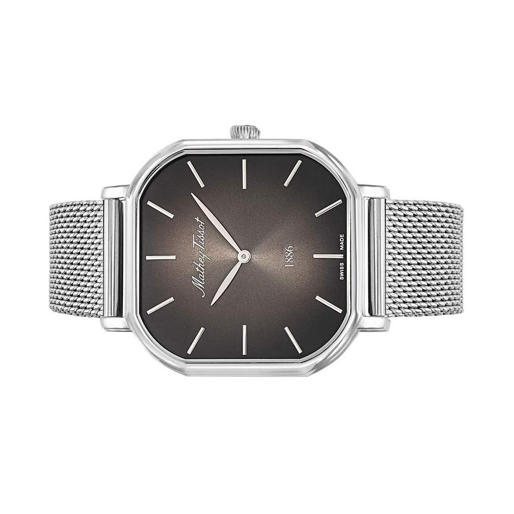 Mathey-Tissot Monsoon Square Stainless Steel Black Dial Quartz H7917AN Men's Watch