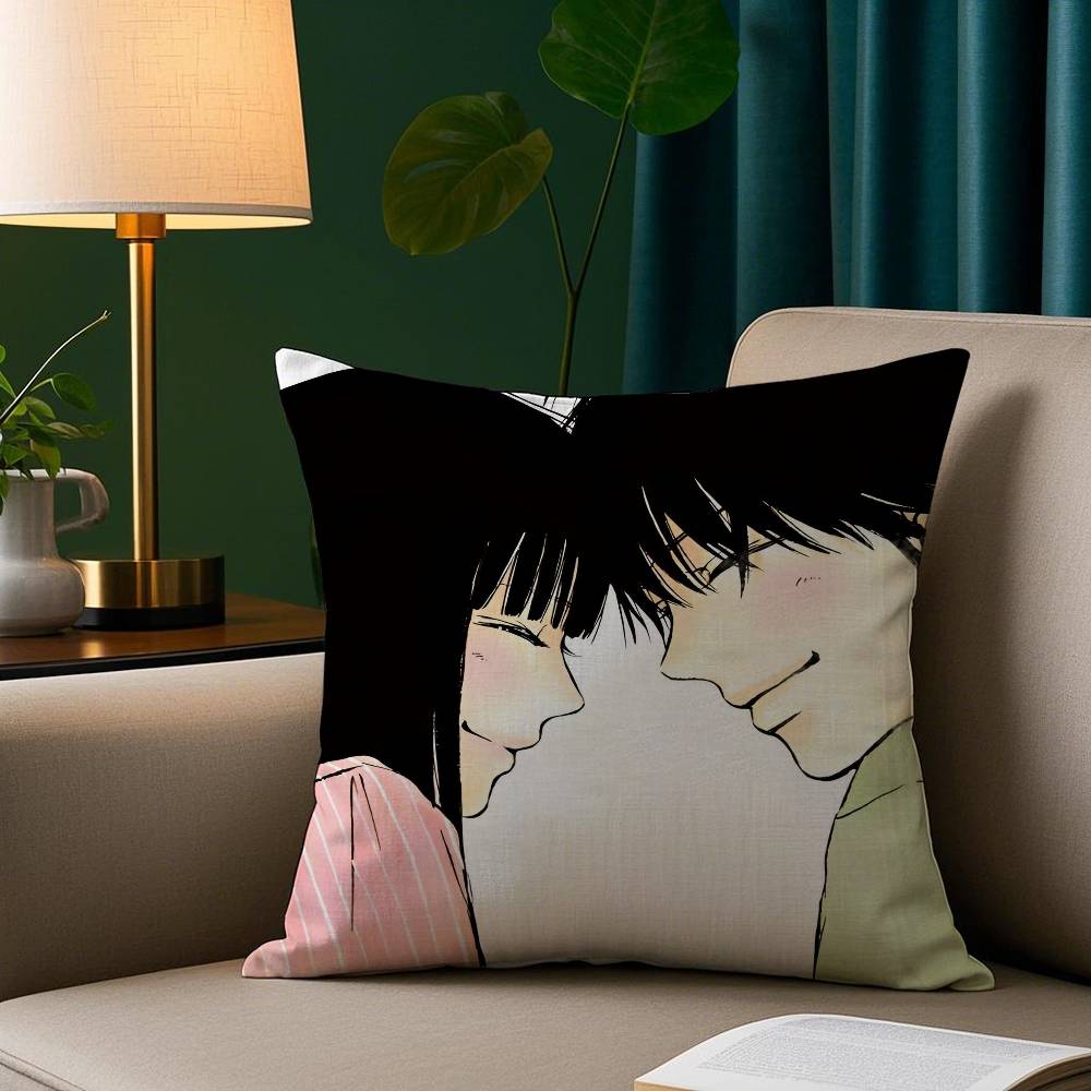 

Couple K-Kimi ni Todoke Pillow Case Plush Fabric Soft Pillowcase Double Sided Print Sofa Cushion Cover Throw 12x12Inch