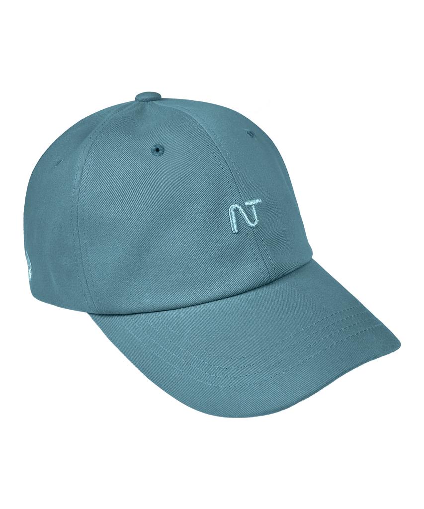 Nyuteib Silver Bag String Oversized Ball Cap - Vintage Aqua