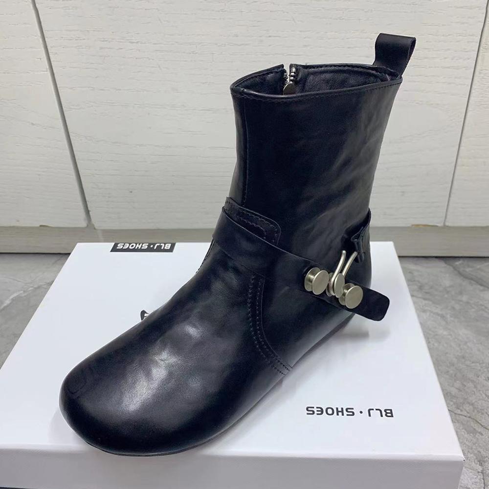 

Winter Women Boots Waterproof Snow Boots Antislip Flat Leather Women Shoes Warm Fur Designer Female Short Boots Fashion Shoe 43
