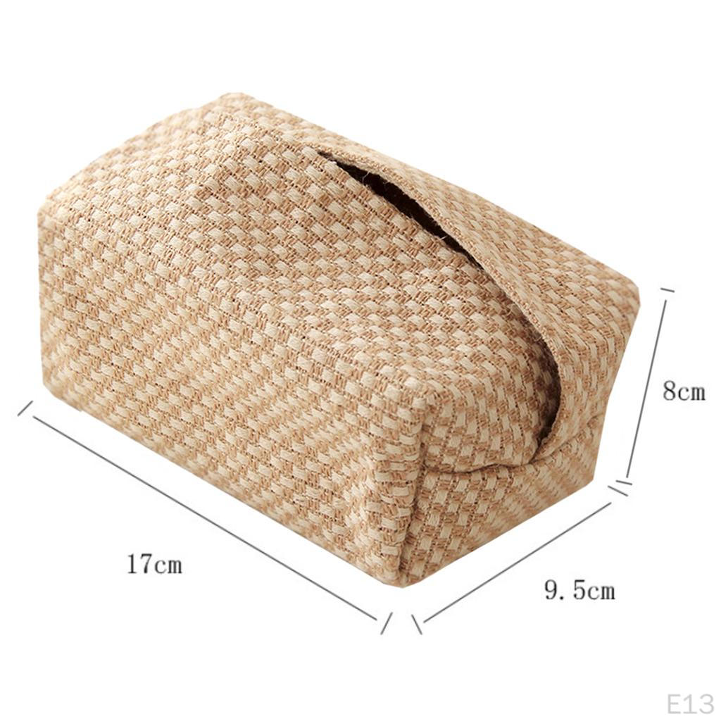 Elegant Linen Tissue Napkin Holder Pumping for Dining Room Kitchen Bathroom Bedroom Countertop