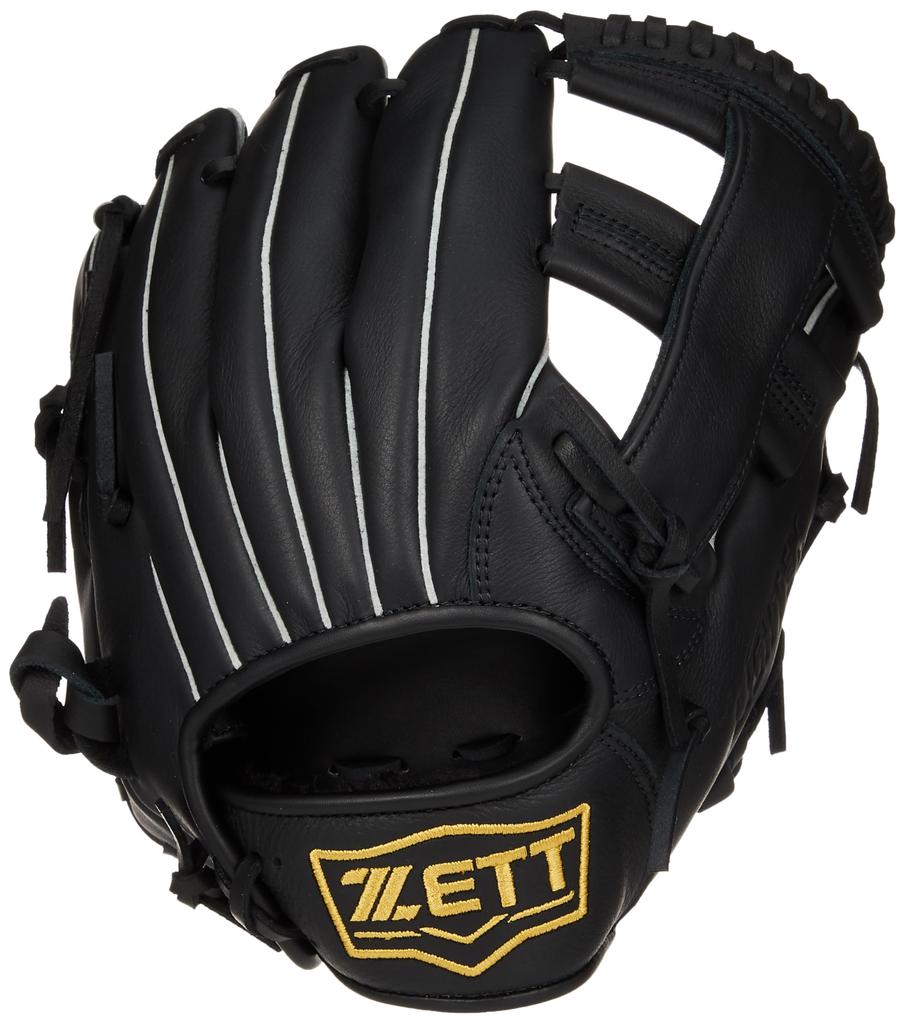 ZETT Litex Black BSGB3920L Baseball/Softball Glove, Right-Handed Throw, (1900),