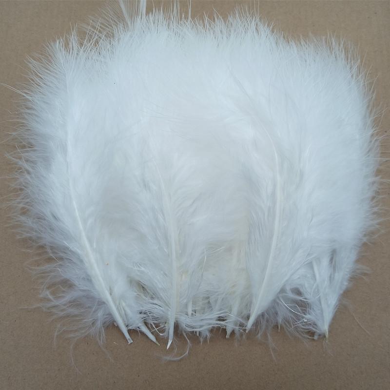 20Pcs Turkey Marabou Feathers Plumes DIY Creative Leisure Decoration Wedding Carnival Handicrafts Accessories Fly Tying Material